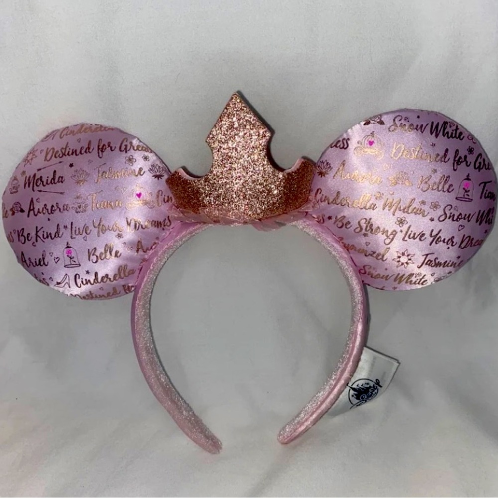 Rare Disney Parks Princess Tiara Crown Headband Ears